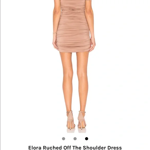 Superdown Taupe Dress Off shoulder Sz M - Picture 3 of 3